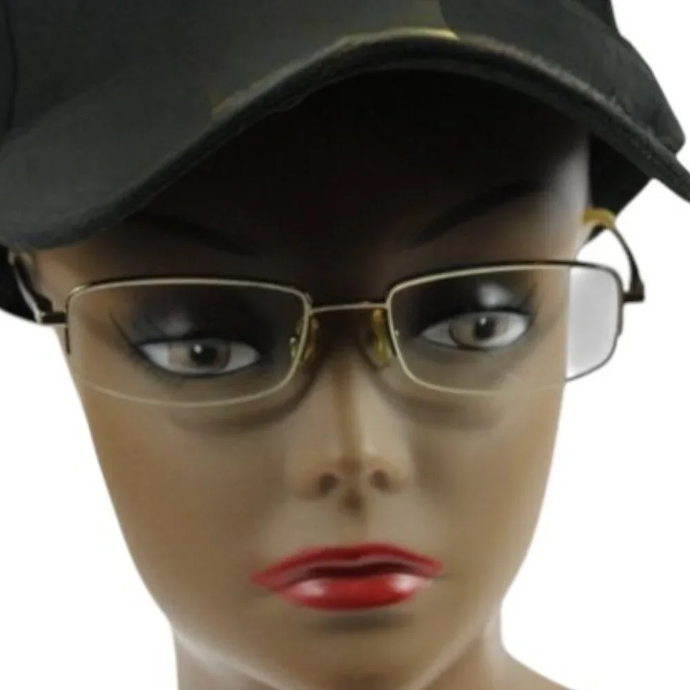 Trump Rectangular Half Rim Gold & Gunmetal Tone Eyeglass Frames - Picture 3 of 10